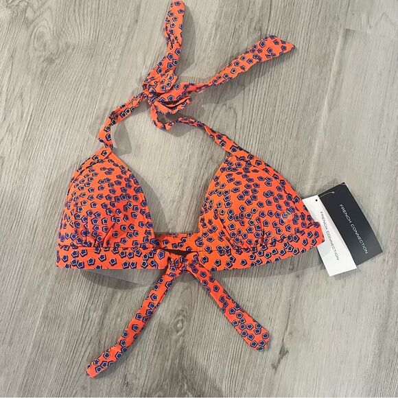 NWT French Connection Starry Night Triangle Bikini Top Size Medium - Picture 3 of 7